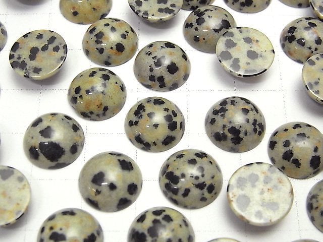 Dalmatian Jasper Round Cabochon 12x12mm 4pcs