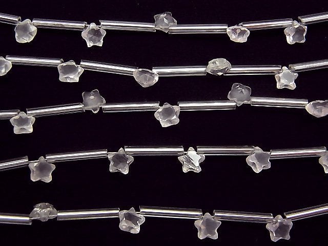 [Video] Rose Quartz AAA- Faceted Star 6x6mm 1strand (10pcs )