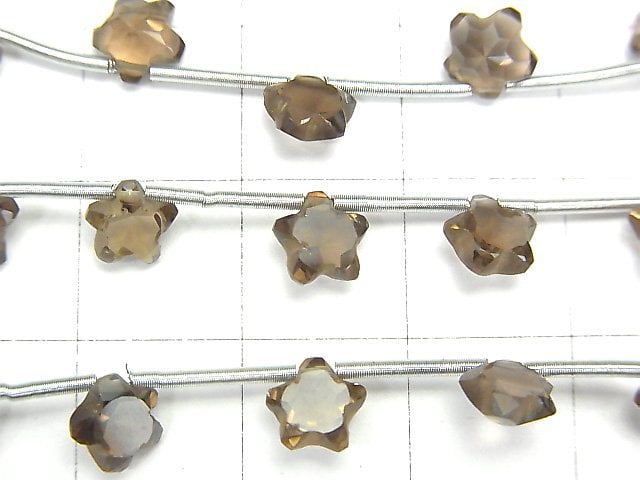 [Video] Smoky Quartz AAA- Faceted Star 6x6mm 1strand (10pcs )