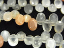 [Video]High Quality Multicolor Moonstone AAA Oval Faceted 1strand beads (aprx.7inch/19cm)