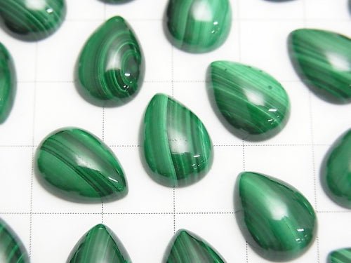 Malachite AAA Pear shape Cabochon 14x10mm 3pcs $5.79!