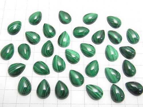 Malachite AAA Pear shape Cabochon 14x10mm 3pcs $5.79!