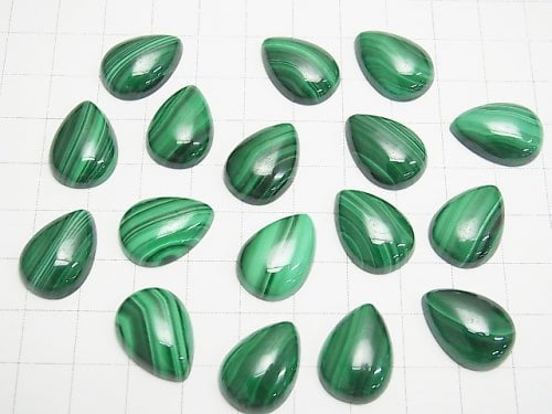 Malachite AAA Pear shape Cabochon 18x13mm 3pcs $7.79!