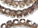 [Video]High Quality! Smoky Quartz AAA Faceted Button Rondelle 10x10x7mm Bracelet
