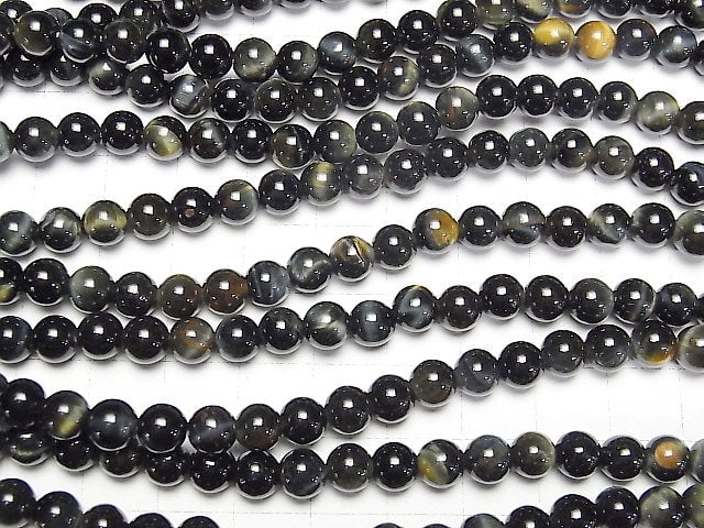 [Video]Natural color Green Tiger's Eye AAA Round 6mm 1strand beads (aprx.15inch/37cm)