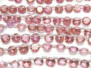 [Video]High Quality Pink Topaz AAA Round Faceted 6x6x3mm half or 1strand (28pcs )