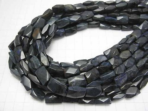 1strand $8.79! Dumortierite AA Faceted Rectangle 14x10mm 1strand beads (aprx.15inch/38cm)