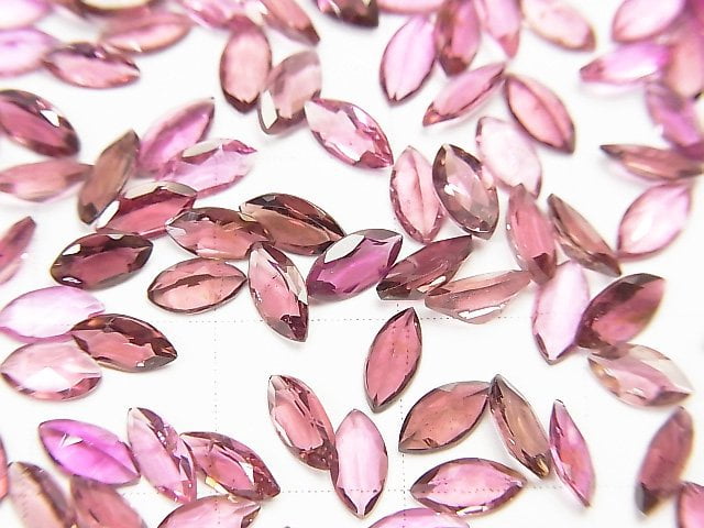 [Video] High Quality Pink Tourmaline AAA Undrilled Marquise Faceted 6x3mm 5pcs