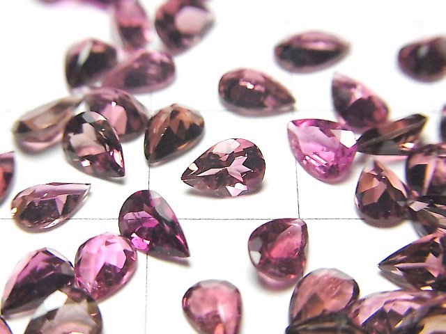 [Video] High Quality Pink Tourmaline AAA Undrilled Pear shape faceted 6x4mm 5pcs $24.99!