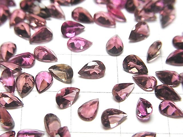 [Video] High Quality Pink Tourmaline AAA Undrilled Pear shape faceted 6x4mm 5pcs $24.99!