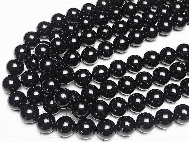 西藏墨晶石英AAA圓珠 16mm 1/4 或 1串珠（約15英吋/36公分）