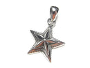 Silver925 Star Pendant 22x18mm Oxidized Finish 1pc