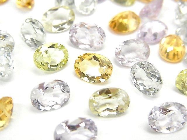 [Video]High Quality Mixed Stone AAA Oval Faceted 8x6mm 1/4strands -Bracelet