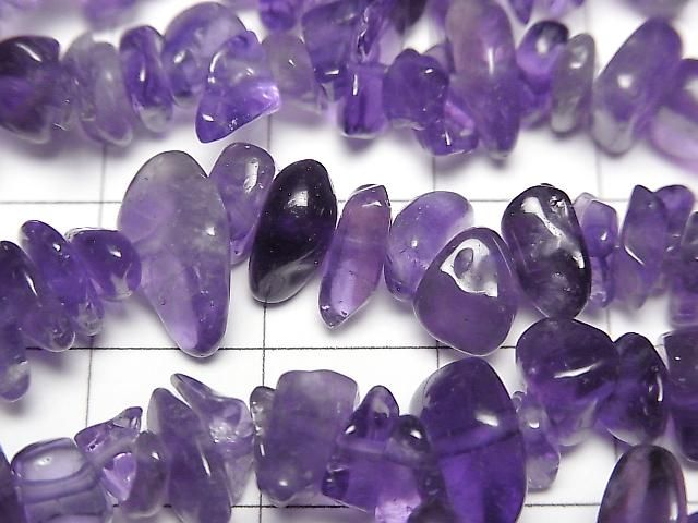[Video] Amethyst AA+ Chips (Small Nugget) 1-strand beads (approx. 15 inches/37 cm)