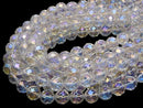 [Video]Aqua Crystal 64Faceted Round 12mm 1/4 or 1strand beads (aprx.15inch/36cm)
