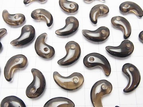 Smoky Quartz AAA Comma Shaped Bead  17x10mm 1pc