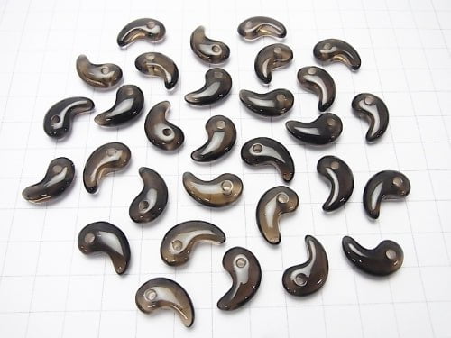 Smoky Quartz AAA Comma Shaped Bead  17x10mm 1pc