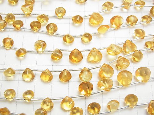 1strand $24.99! High Quality Citrine AAA 4 Faceted Chestnut Size Gradation 1strand beads (aprx.6inch / 16cm)