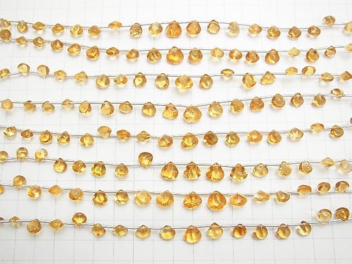 1strand $24.99! High Quality Citrine AAA 4 Faceted Chestnut Size Gradation 1strand beads (aprx.6inch / 16cm)