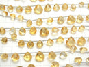 [Video] 1strand $13.99 High Quality Citrine AAA- 4Faceted Chestnut Size Gradation 1strand beads (aprx.6inch / 16cm)