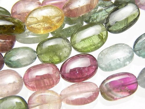 Nugget, Oval, Tourmaline Gemstone Beads