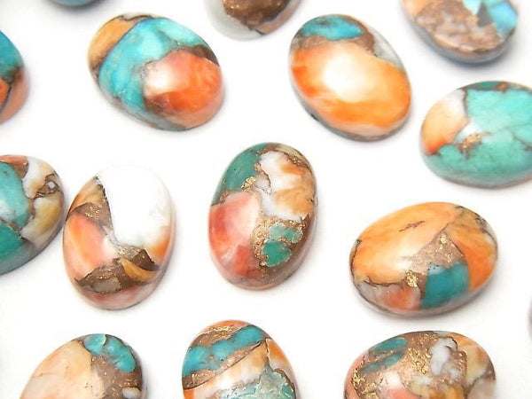 Cabochon, Copper Turquoise & Amazonite Gemstone Beads