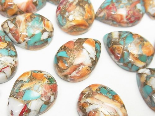 Cabochon, Copper Turquoise & Amazonite Gemstone Beads