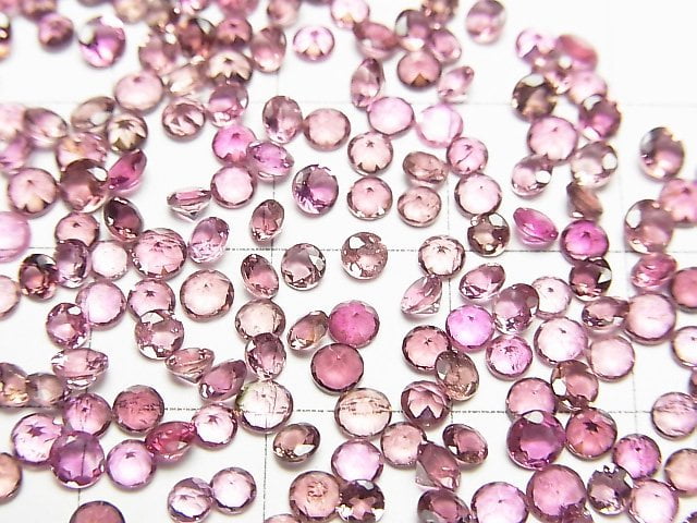 [Video]High Quality Pink Tourmaline AAA Loose stone Round Faceted 3x3mm 10pcs