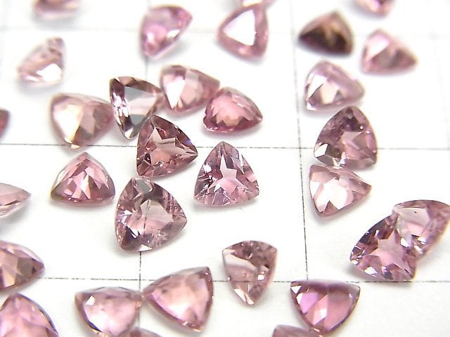 [Video] High Quality Pink Tourmaline AAA Undrilled Triangle Faceted 4x4x2mm 5pcs $13.99!