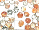 [Video]High Quality Multicolor Sunstone AAA Loose Stone Round Faceted 6x6mm 5pcs
