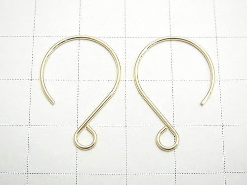 14KGF Earwire 23x16mm Gauge Approx 0.6mm 1pair