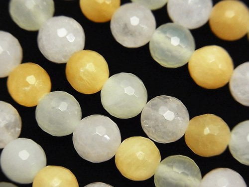 Faceted Round, Mixed Stone Gemstone Beads