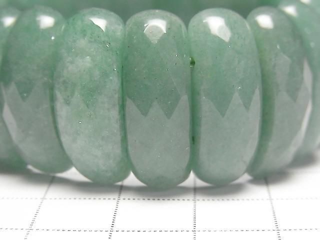 [Video] Green Aventurine 2-Hole Faceted Oval 25x9x8mm 1-Strand (Bangle Bracelet)