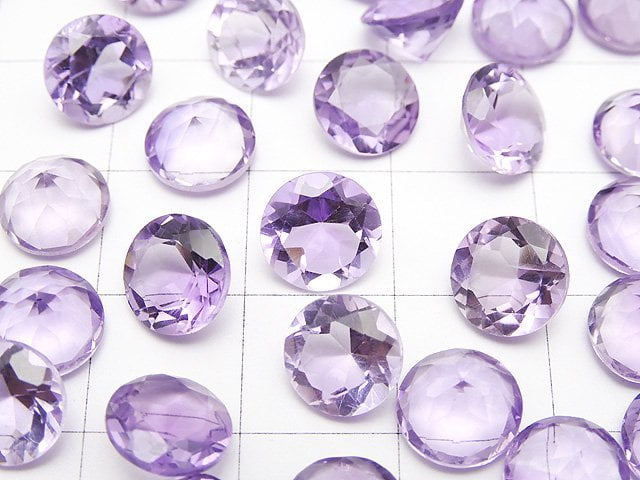 [Video]High Quality Amethyst AAA Loose stone Round Faceted 8x8mm 5pcs