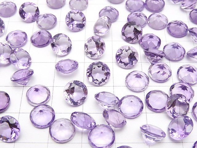 [Video]High Quality Amethyst AAA Loose stone Round Faceted 8x8mm 5pcs