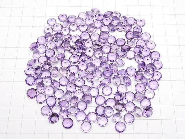 [Video]High Quality Amethyst AAA Loose stone Round Faceted 8x8mm 5pcs