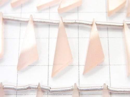 1strand $12.99! High Quality Pink Chalcedony AAA Flat Triangle 20x6x3mm 1strand (10pcs)