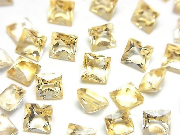 [Video] High Quality Citrine AAA Loose Stone Princess Cut 5x5mm 5pcs