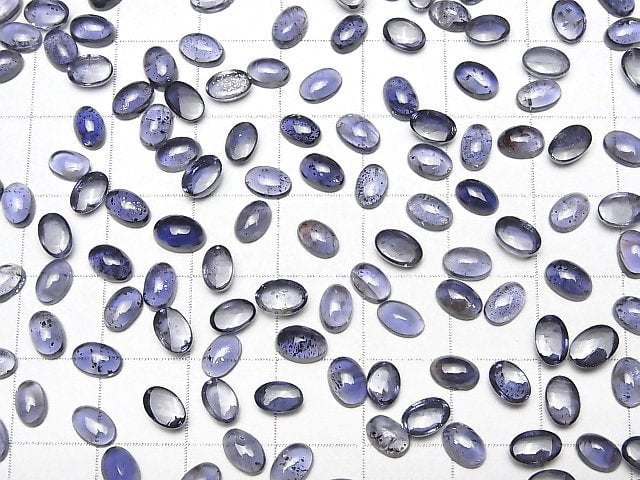 [Video] High Quality Iolite AAA Oval Cabochon 6x4mm 5pcs $3.79!