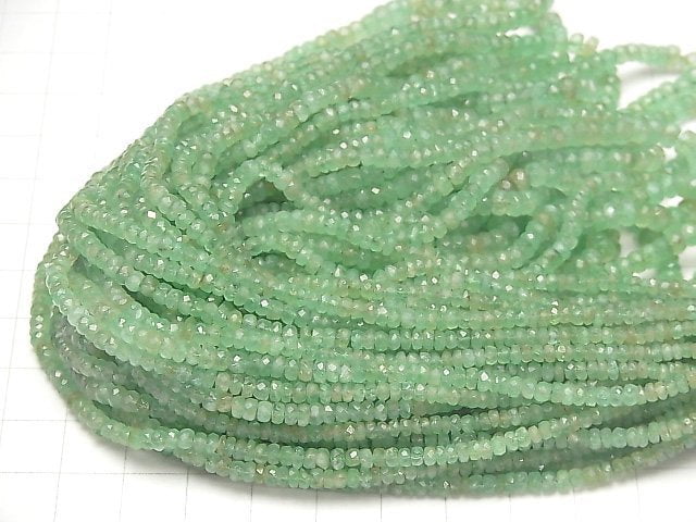 [Video] High Quality Columbia Emerald AAA-Faceted Button Roundel half or 1strand beads (aprx.15inch / 38cm)