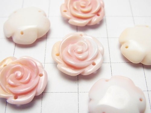 [Video] Queen Conch Shell AAA Rose 15mm [3 holes] 1pc $3.79!