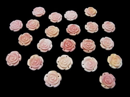 [Video] Queen Conch Shell AAA Rose 15mm [3 holes] 1pc $3.79!