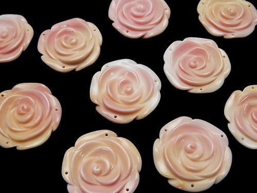 [Video] Queen Conch Shell AAA Rose  30mm [3 holes] 1pc $7.79!