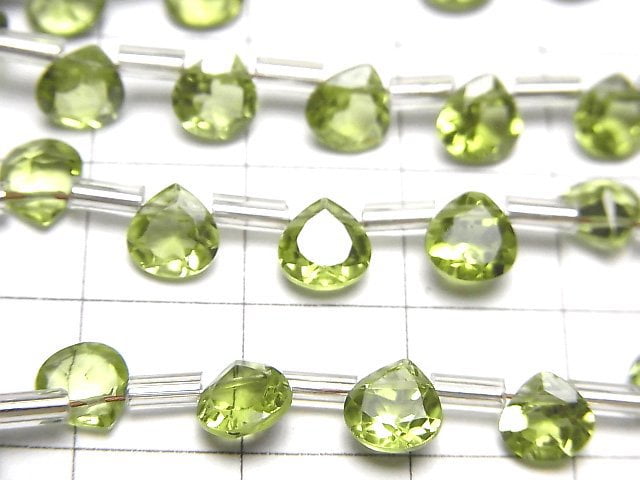 [Video]High Quality Peridot AAA Chestnut Faceted 6x6mm half or 1strand (18pcs )