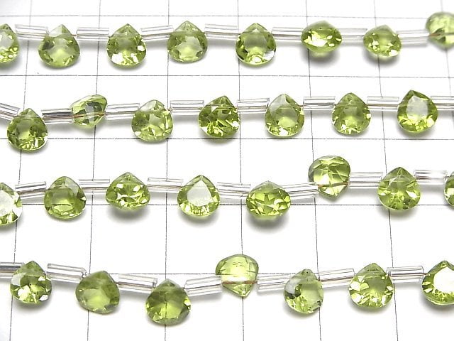 [Video]High Quality Peridot AAA Chestnut Faceted 6x6mm half or 1strand (18pcs )