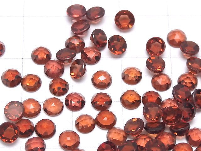 [Video]High Quality Mozambique Garnet AAA Round Rose Cut 4x4x2mm 10pcs