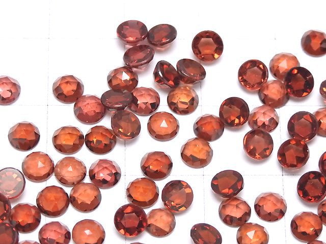 [Video]High Quality Mozambique Garnet AAA Round Rose Cut 4x4x2mm 10pcs