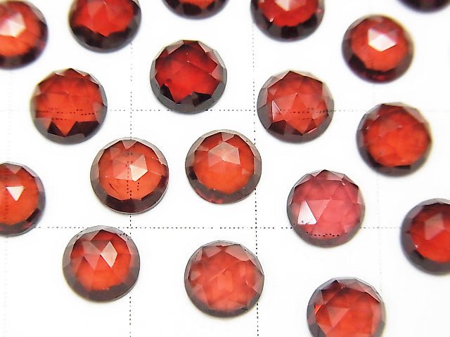 [Video] High Quality Mozambique Garnet AAA Round Rose Cut 6x6x3mm 3pcs