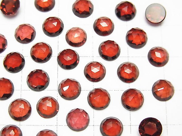 [Video] High Quality Mozambique Garnet AAA Round Rose Cut 6x6x3mm 3pcs