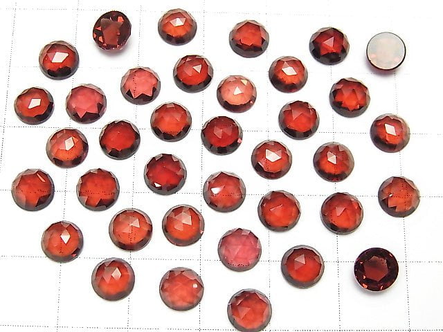 [Video] High Quality Mozambique Garnet AAA Round Rose Cut 6x6x3mm 3pcs